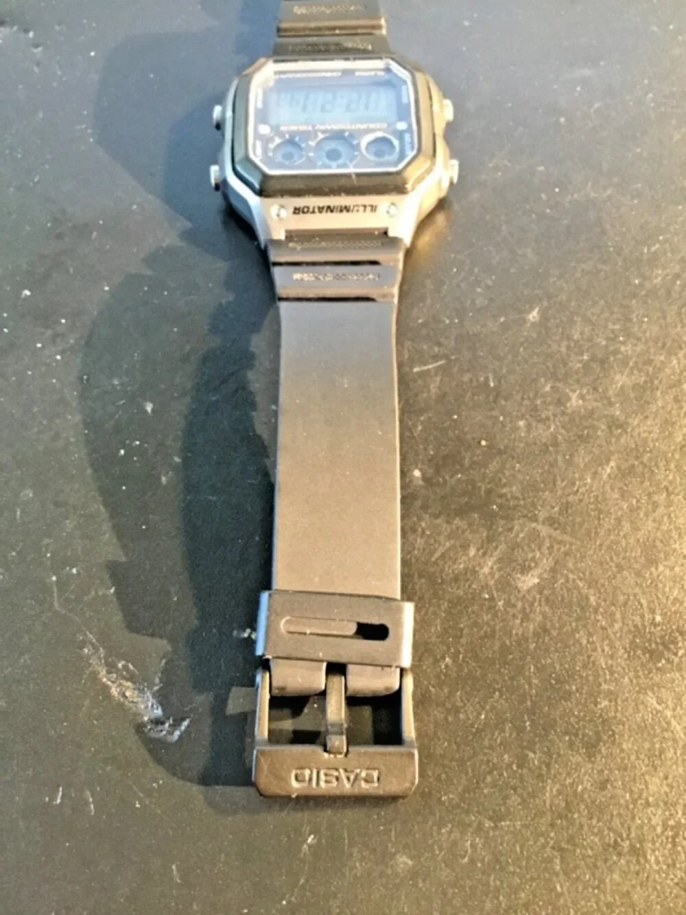 Casio AE-1300W Digital Sport Watch WR100 9 Timer Alarm Chrono=new battery